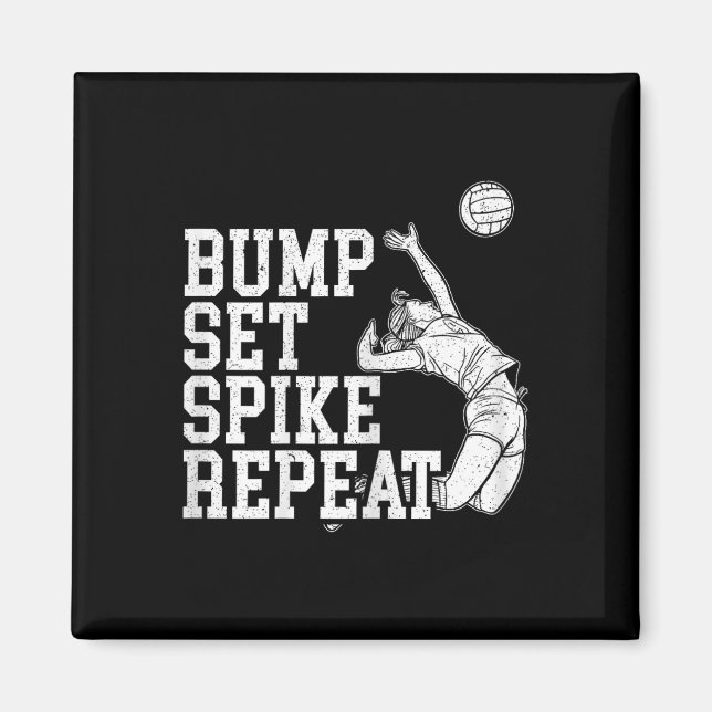 Imã Bump Set Spike Repeat Volleyll Player Coach Gameda (Frente)