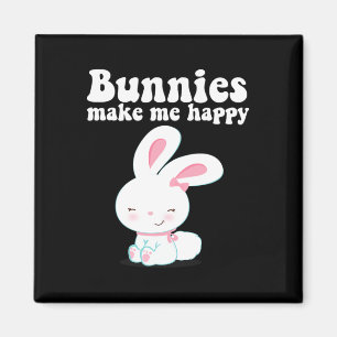 Imã Bunnies Me Faz Feliz Garota Garota Garota Mãe Boni