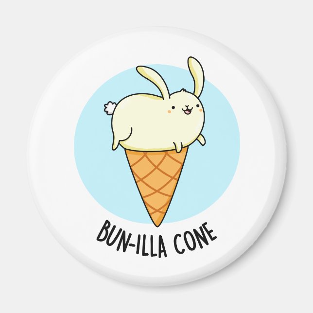 Imã Bunnilla Cone Funny Bunny Vanilla Sorvete (Frente)