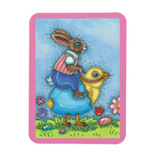 ÍMÃ BUNNY LESTE CORTANDO PINTINHO EM OVOS AZUIS, WHIMS