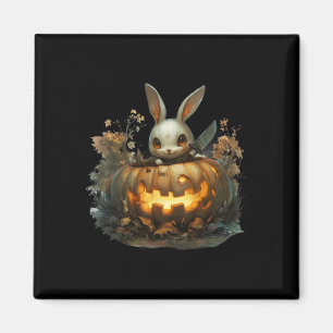 Imã Bunny Mayhem Cachorro do Halloween Bunny Pumpkin