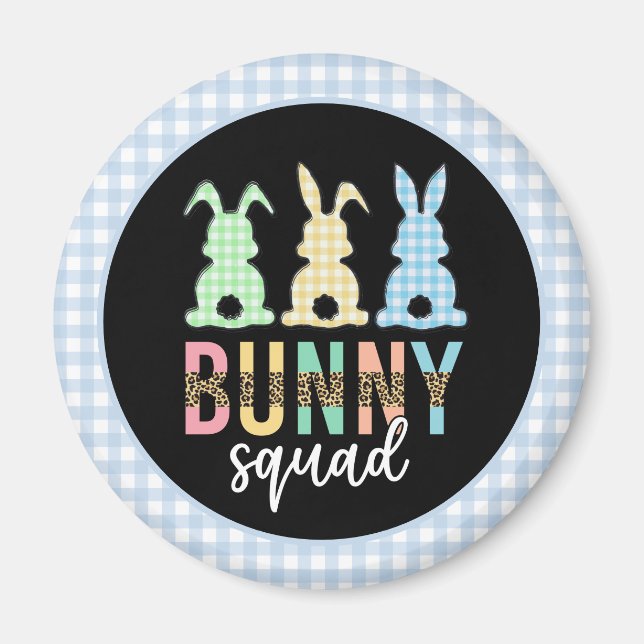 Imã Bunny Squad | Coelhinho De Caça De Ovo De Páscoa (Frente)