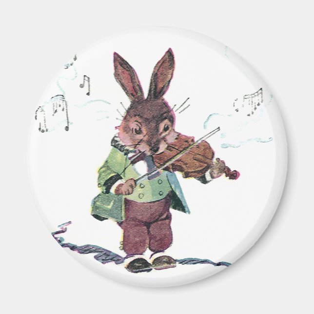Imã Bunny tocando violino (Frente)