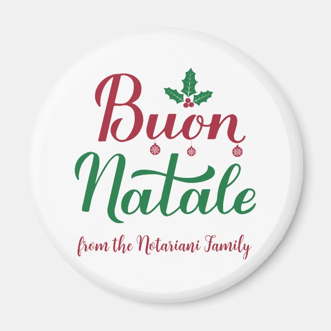 Imã Buon Natale Custom Italiale Natal (Frente)