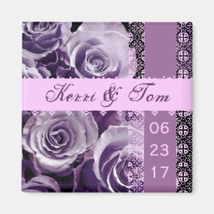 Imã Buquê cor-de-rosa do casamento roxo do Lilac com