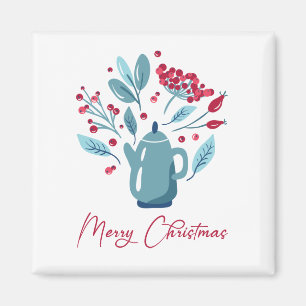 Imã Buquê de chá elegante Feliz Natal