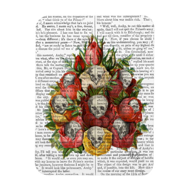 Ímã Buquê de crânios (Vertical)