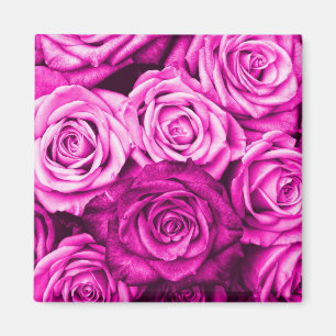 Imã Buquê de Flor bonito com roscas cor-de-rosa