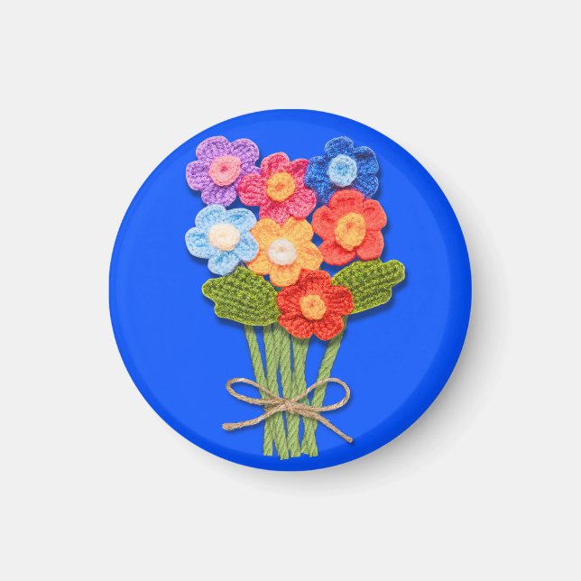 Imã Buquê De Flor Crochet, Lover Crochet, (Frente)