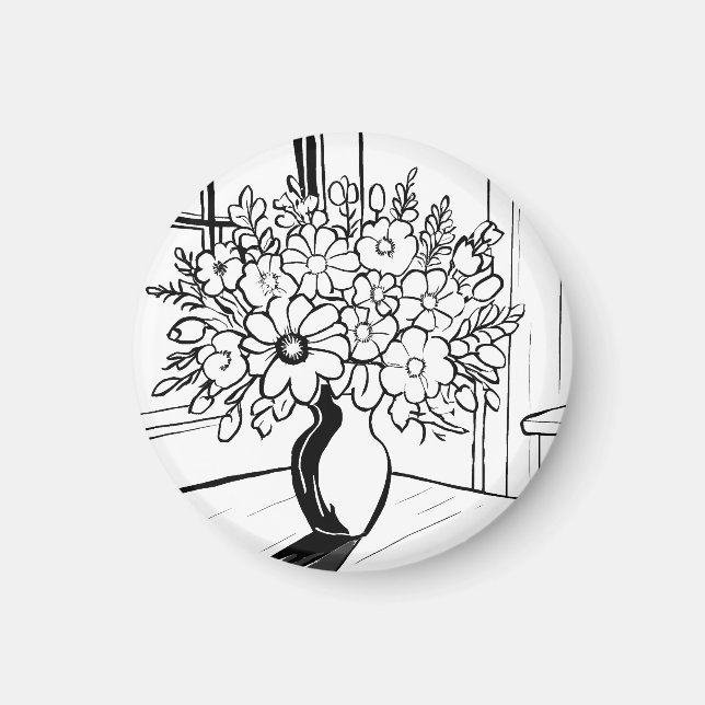 Imã Buquê de Flores  (Frente)