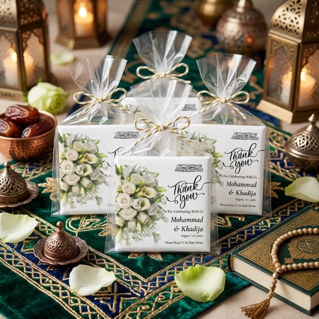 Imã Buquê de Flores de Casamento Obrigado Nikah Walima (Criador carregado)