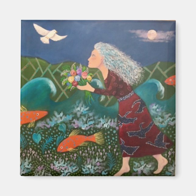 Imã Buquê de Lua Azul (Frente)