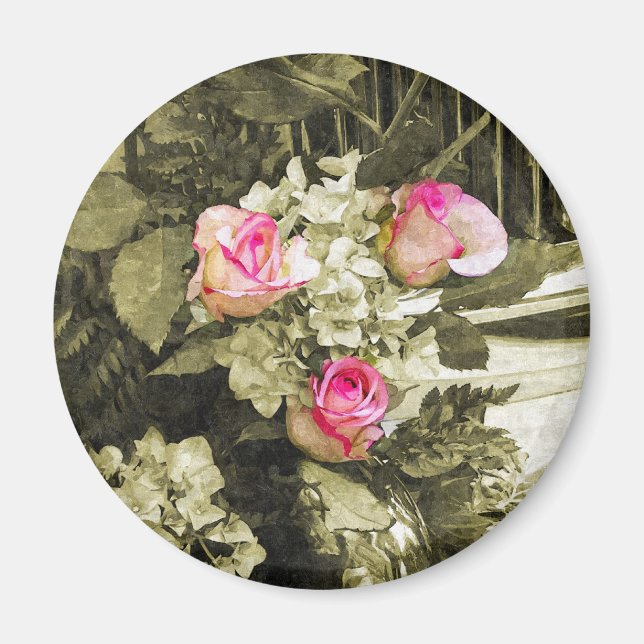 Imã Buquê de Noiva Vintage (Frente)