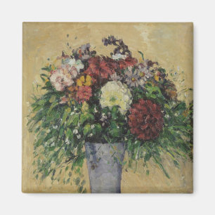 Imã Buquê de Paul Cezanne   das flores em um vaso,