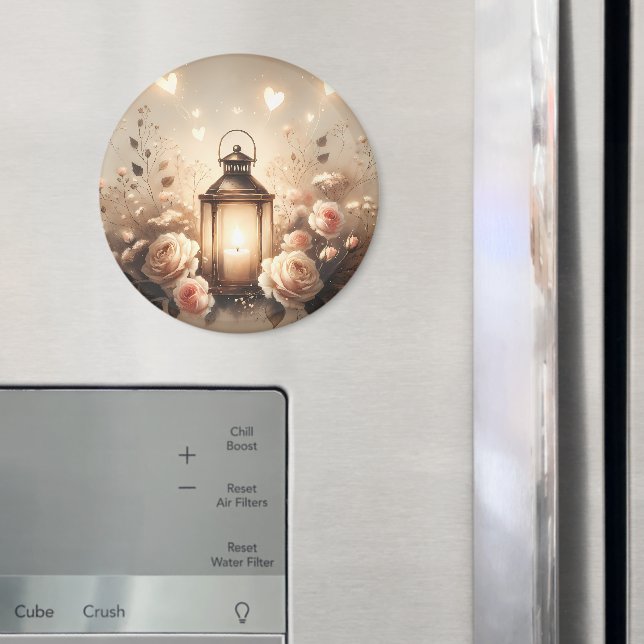 Imã Buquê de Rosas com Brilho de Lanterna (In Situ (Fridge))