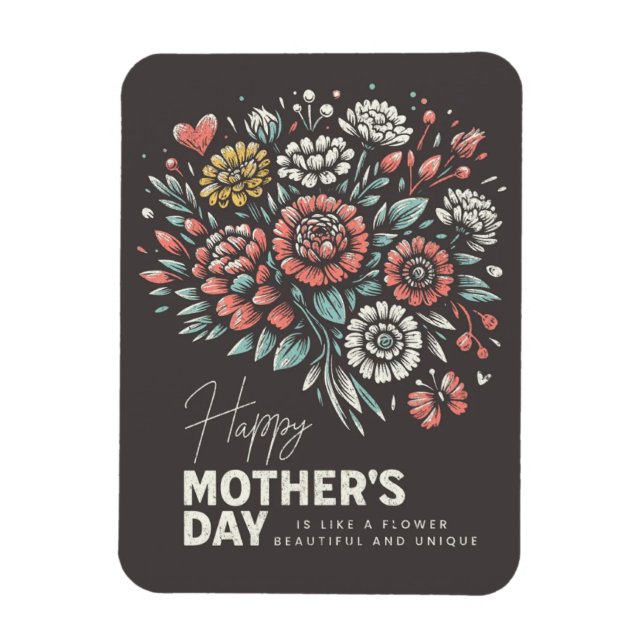 Ímã Buquê de ventilador para Dia de as mães (Vertical)