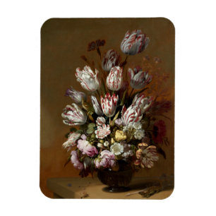 Ímã Buquê floral - do vintage das belas artes vida