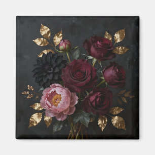 Imã Buquê Floral Sombrio e Temperamental