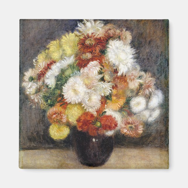 Imã Buquê Pierre-Auguste Renoir de Chrysanthemums (Frente)