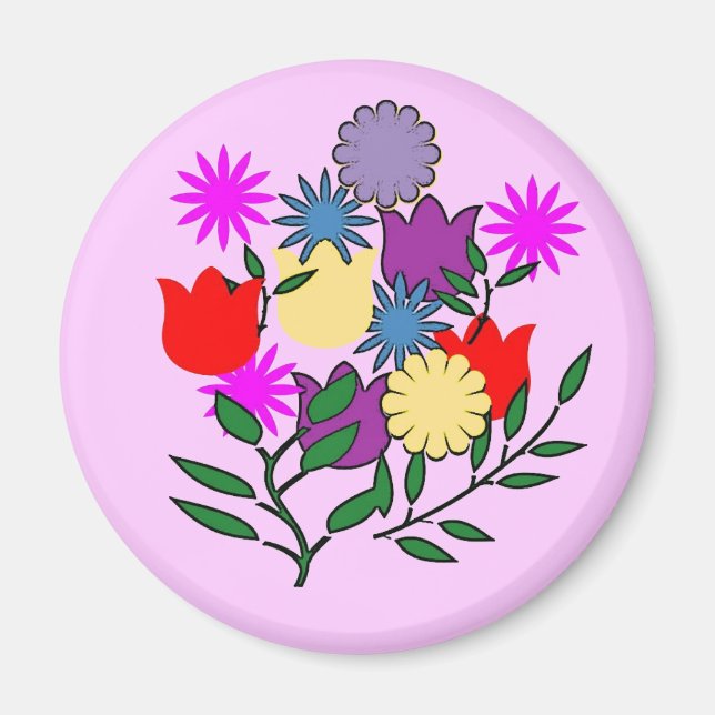 Imã buquê primavera (Frente)