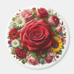 Imã Buquê rosa