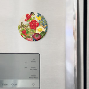 Imã Buquê Vintage Flower com Borboletas