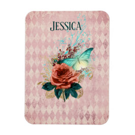 Ímã Buquê Vintage Luna Moth Personalizado