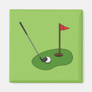 Imã Buraco de Curso de Golfe com Bandeira