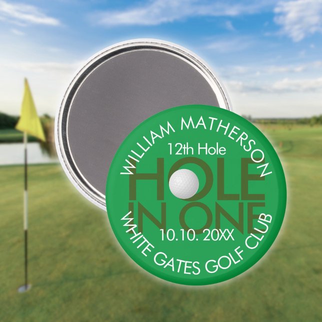 Imã Buraco em Um Golfe Divertido Moderno (Hole in One Modern Fun Golf Magnet)