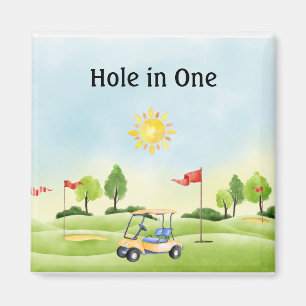Imã Buraco em um ímã de golfe