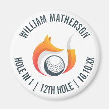 Buraco em Um Raposa e Bola de Golfe Personalizado