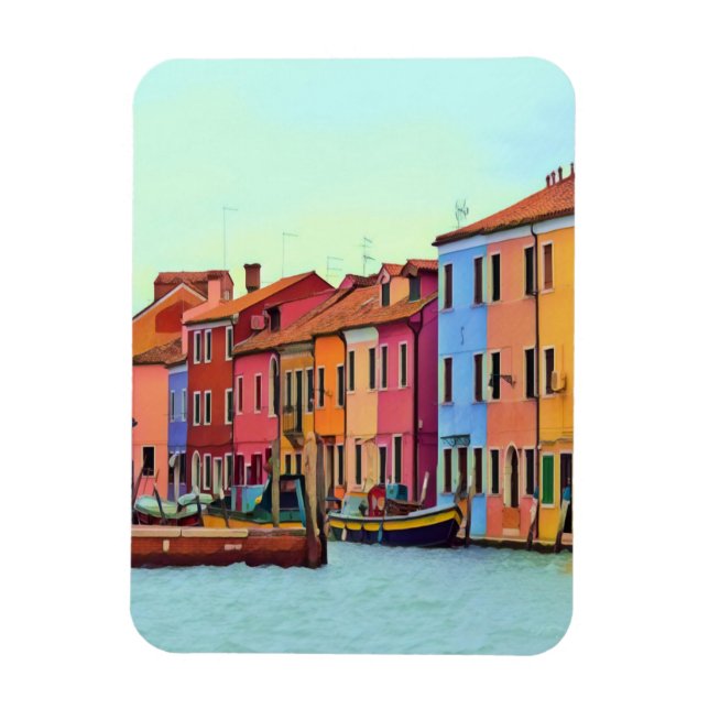 Ímã BURANO - Veneza da laguna veneziana - Burano (Vertical)