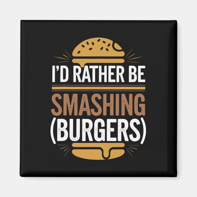 Imã Burger Esmagado Lover Grilado Cheeseburger - Parte (Frente)