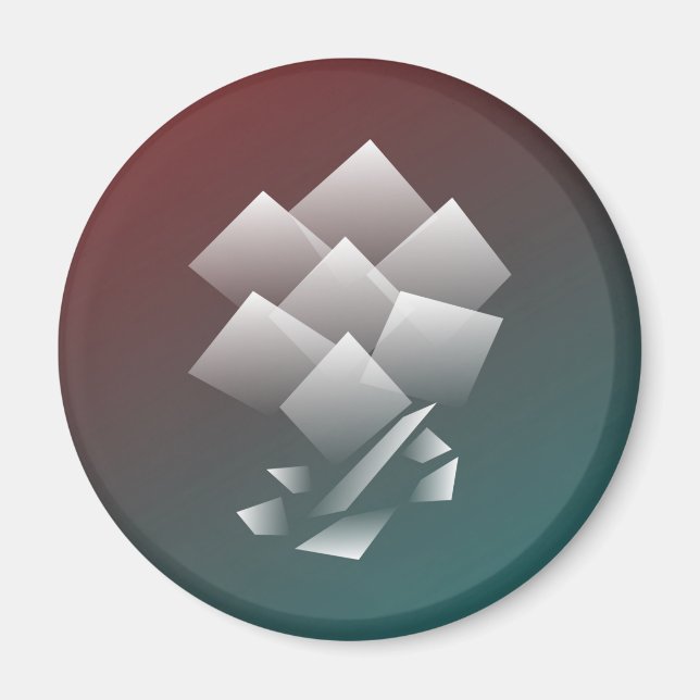 Imã Burgundy branco (Frente)