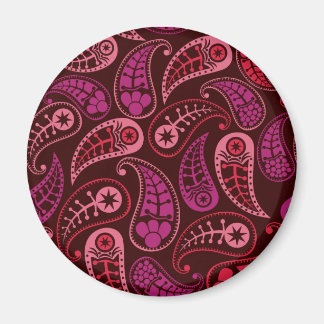 Imã Burgundy Paisley Magnet