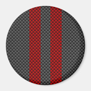 Imã Burgundy Red Carbon Fiber Style Stripes Decor