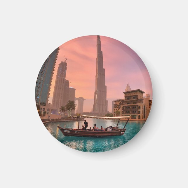 Imã Burj Khalifa Boat Lake Cityscape (Frente)