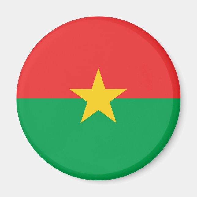 Imã Burkina Faso Flag Magnet (Frente)
