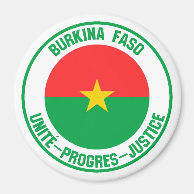 Imã Burkina Faso Round Emblem (Frente)