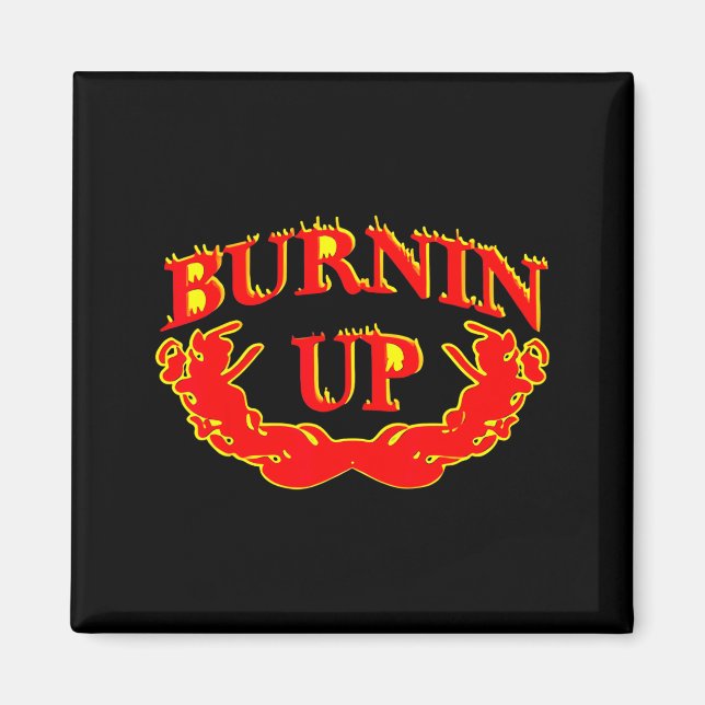 Imã Burnin Up Flames Vintage  (Frente)