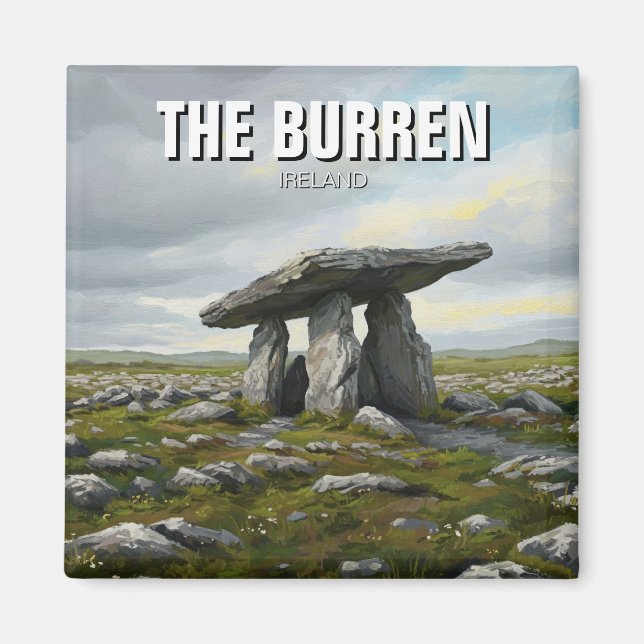 Imã Burren Ireland Poulnabrone Dolmen Viagem (Frente)