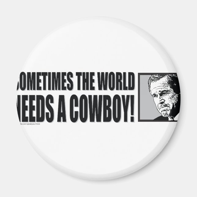 Imã BUSH — COWBOY-White (Frente)