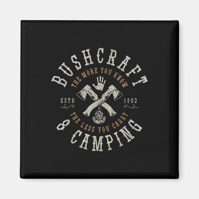 Imã Bushcraft Outdoor Survival Camper Bushcrafter Camp (Frente)