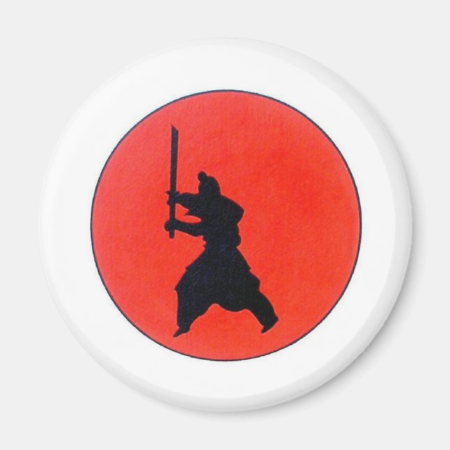 Imã Bushido Japonês Do Guerreiro Ninja Magnet (Frente)