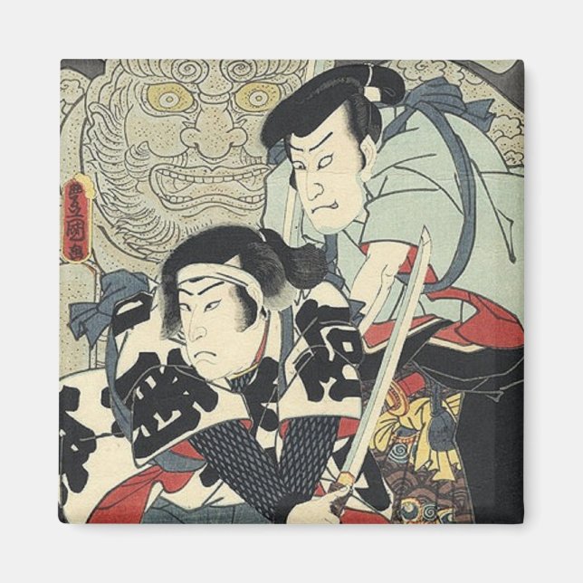 Imã bushido ninja japanese ukiyo-e samurai warrior (Frente)