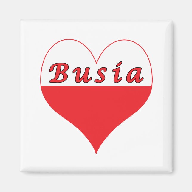 Imã Busia Polonês Heart (Frente)