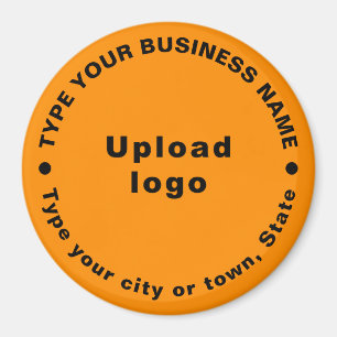 Imã Business Brand Orange Round Shape Magnet