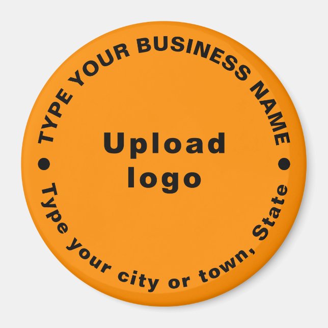 Imã Business Brand Orange Round Shape Magnet (Frente)