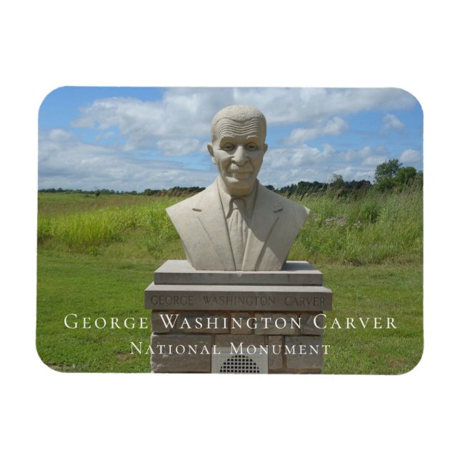 Ímã Busto de George Washington Carver, Carver Trail (Horizontal)