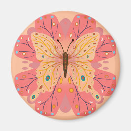 Imã Butterfly Birthday Peach and Pink